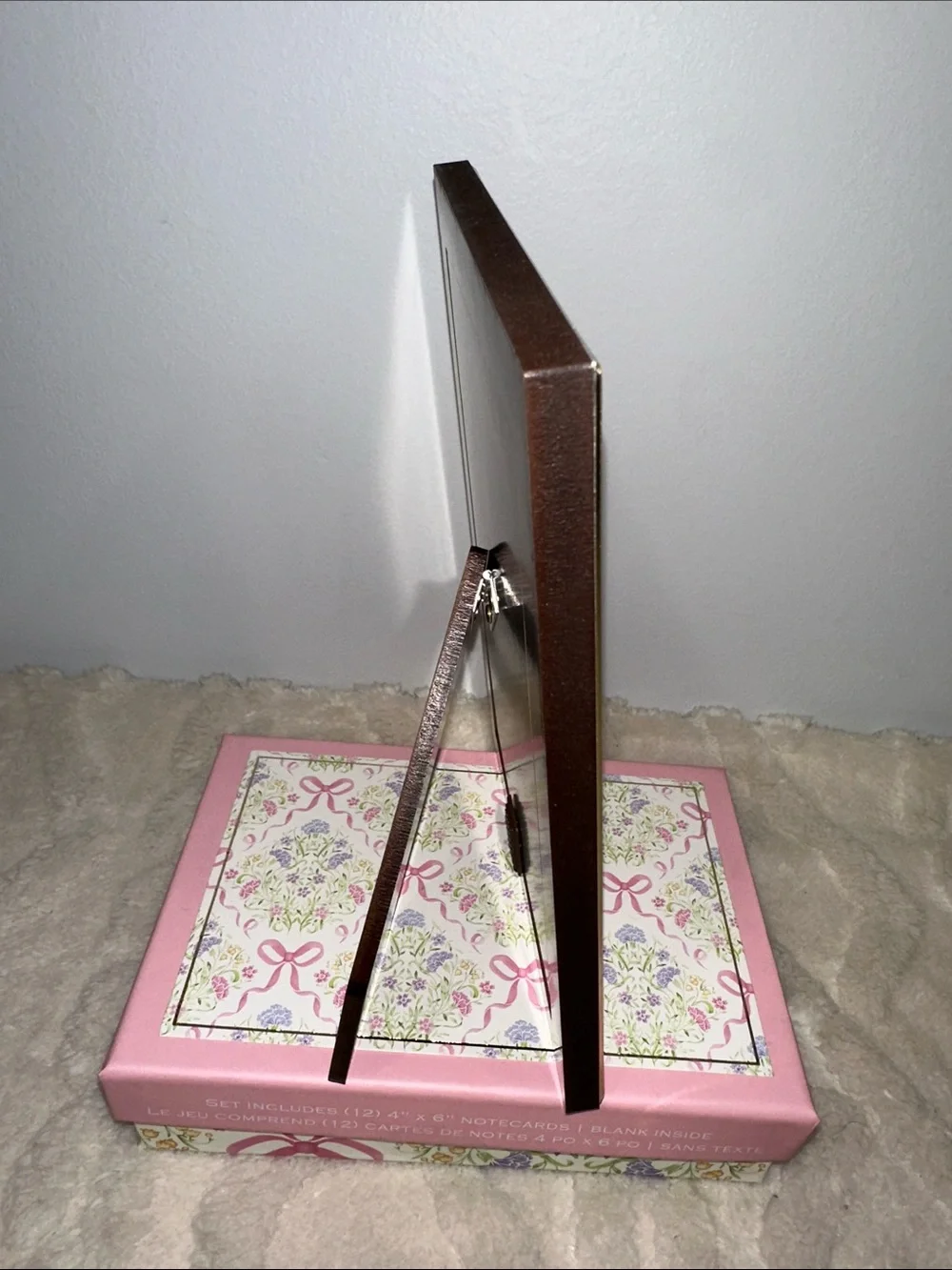 BELTRAMI Blush Pink Gold Tone Real Silver Prated Elegant 4 x 6 Picture Frame
